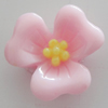 Resin Cabochons, No Hole Headwear & Costume Accessory, Flower, About 14mm in diameter, Sold by Bag