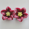 Resin Cabochons, No Hole Headwear & Costume Accessory, Flower, About 13mm in diameter, Sold by Bag