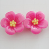 Resin Cabochons, No Hole Headwear & Costume Accessory, Flower, About 13mm in diameter, Sold by Bag