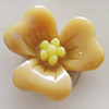 Resin Cabochons, No Hole Headwear & Costume Accessory, Flower, About 14mm in diameter, Sold by Bag