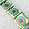 Pottery Clay Beads, Square 18mm Hole:About 1.5mm , Sold by PC