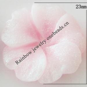 Resin Cabochons, No Hole Headwear & Costume Accessory, Flower, About 23mm in diameter, Sold by Bag