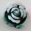 Resin Cabochons, No Hole Headwear & Costume Accessory, Flower, About 21mm in diameter, Sold by Bag