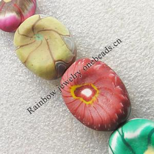 Pottery Clay Beads, 28x20mm Hole:About 1.5mm , Sold by PC