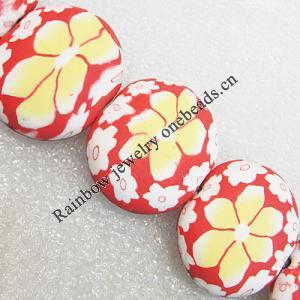Pottery Clay Beads, Flat Oval 30x25mm Hole:About 1.5mm , Sold by PC