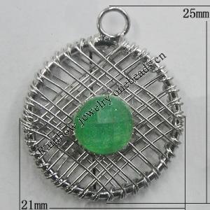 Iron Thread Component Handmade Lead-free, 25x21mm Hole:2.5mm, Sold by Bag