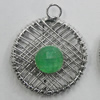 Iron Thread Component Handmade Lead-free, 25x21mm Hole:2.5mm, Sold by Bag