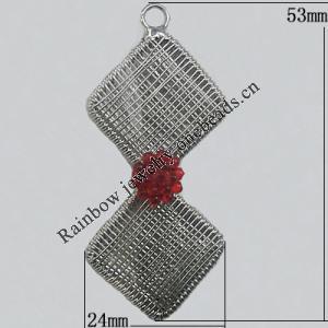 Iron Thread Component Handmade Lead-free, 53x24mm, Sold by Bag