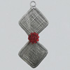 Iron Thread Component Handmade Lead-free, 53x24mm, Sold by Bag