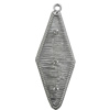 Iron Thread Component Handmade Lead-free, Diamond 56x20mm, Sold by Bag