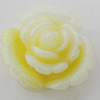 Resin Cabochons, No Hole Headwear & Costume Accessory, Flower, About 20mm in diameter, Sold by Bag