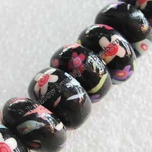 Pottery Clay Beads, Rondelle 15x6mm Hole:About 1.5mm , Sold by PC