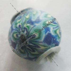 Pottery Clay Beads European, European Style, 12mm Hole:About 4.5mm, Sold by PC