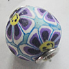 Pottery Clay Beads European, European Style, 12mm Hole:About 4.5mm, Sold by PC