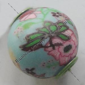 Pottery Clay Beads European, European Style, 12mm Hole:About 4.5mm, Sold by PC