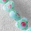 Lampwork Beads, Triangle 13x15mm Hole:About 1.5mm, Sold by PC