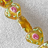 Lampwork Beads, Triangle 13x15mm Hole:About 1.5mm, Sold by PC