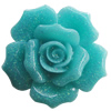 Resin Cabochons, No Hole Headwear & Costume Accessory, Flower, About 28mm in diameter, Sold by Bag