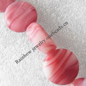 Lampwork Beads, Coin 20mm Hole:About 1.5mm, Sold by PC