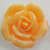 Resin Cabochons, No Hole Headwear & Costume Accessory, Flower, About 23mm in diameter, Sold by Bag