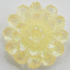 Resin Cabochons, No Hole Headwear & Costume Accessory, Flower, About 22mm in diameter, Sold by Bag