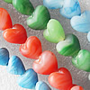 Lampwork Beads, Mix Color Heart 15mm Hole:About 1.5mm, Sold by Group