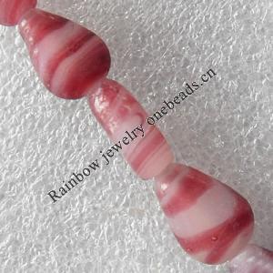 Lampwork Beads, Flat Teardrop 14x18mm Hole:About 1.5mm, Sold by PC