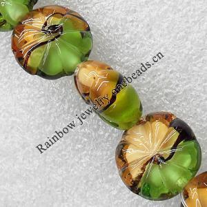 Lampwork Beads, Flower 20mm Hole:About 1.5mm, Sold by PC