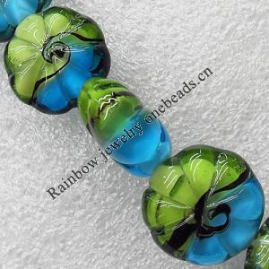 Lampwork Beads, Flower 20mm Hole:About 1.5mm, Sold by PC