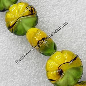 Lampwork Beads, Flower 20mm Hole:About 1.5mm, Sold by PC