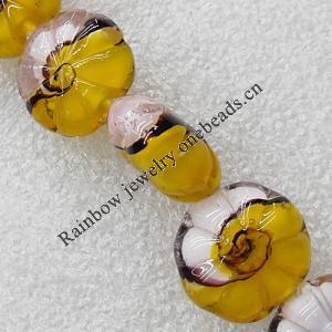 Lampwork Beads, Flower 20mm Hole:About 1.5mm, Sold by PC