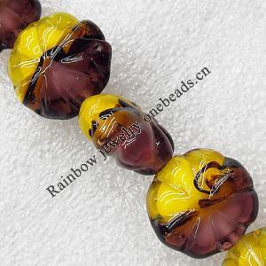 Lampwork Beads, Flower 20mm Hole:About 1.5mm, Sold by PC