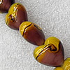 Lampwork Beads, Heart 20mm Hole:About 1.5mm, Sold by PC