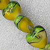 Lampwork Beads, Heart 20mm Hole:About 1.5mm, Sold by PC