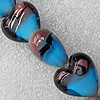 Lampwork Beads, Heart 20mm Hole:About 1.5mm, Sold by PC