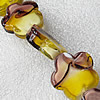 Lampwork Beads, Flower 25mm Hole:About 1.5mm, Sold by PC