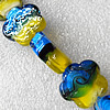 Lampwork Beads, Flower 25mm Hole:About 1.5mm, Sold by PC