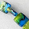 Lampwork Beads, Square 20x20mm Hole:About 1.5mm, Sold by PC