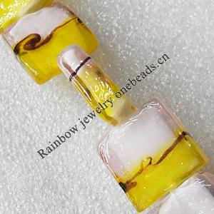 Lampwork Beads, Square 20x20mm Hole:About 1.5mm, Sold by PC