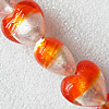 Silver Foil Lampwork Beads, Heart 12mm Hole:About 1.5mm, Sold by PC