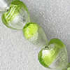 Silver Foil Lampwork Beads, Heart 20mm Hole:About 1.5mm, Sold by PC