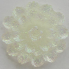 Resin Cabochons, No Hole Headwear & Costume Accessory, Flower, About 22mm in diameter, Sold by Bag