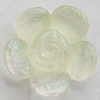 Resin Cabochons, No Hole Headwear & Costume Accessory, Flower, About 17mm in diameter, Sold by Bag