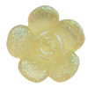 Resin Cabochons, No Hole Headwear & Costume Accessory, Flower, About 17mm in diameter, Sold by Bag