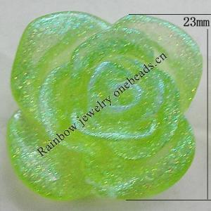 Resin Cabochons, No Hole Headwear & Costume Accessory, Flower, About 23mm in diameter, Sold by Bag