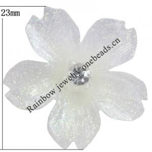 Resin Cabochons, No Hole Headwear & Costume Accessory, Flower, About 23mm in diameter, Sold by Bag