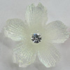 Resin Cabochons, No Hole Headwear & Costume Accessory, Flower, About 23mm in diameter, Sold by Bag