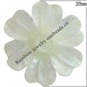 Resin Cabochons, No Hole Headwear & Costume Accessory, Flower, About 20mm in diameter, Sold by Bag