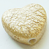 Crapy Exterior Acrylic Beads，Heart, Bead：13x13mm，Thickness：6mm，Hole:about 2mm，Sold by Bag