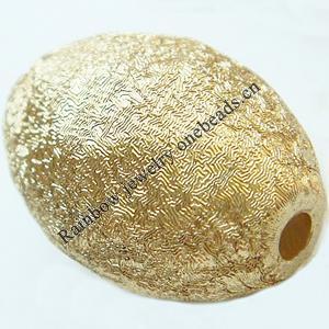 Crapy Exterior Acrylic Beads，Oval, Bead：16x22mm，Hole:about 3mm，Sold by Bag